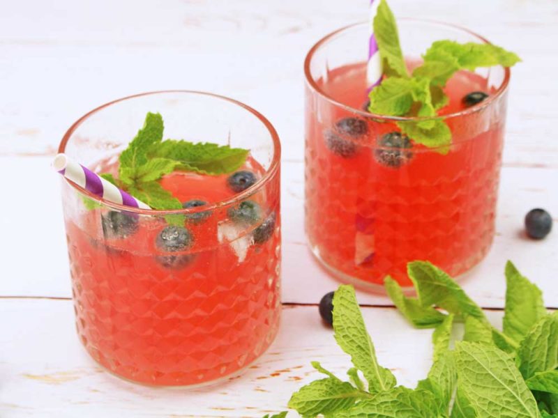 Blueberry and Mint Mocktail